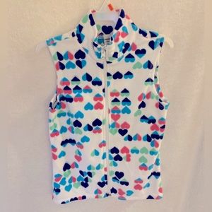 NWOT Lightweight fleece HEART ❤️ vest